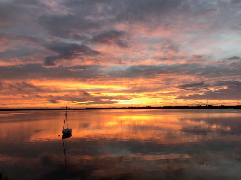 sunset on the water