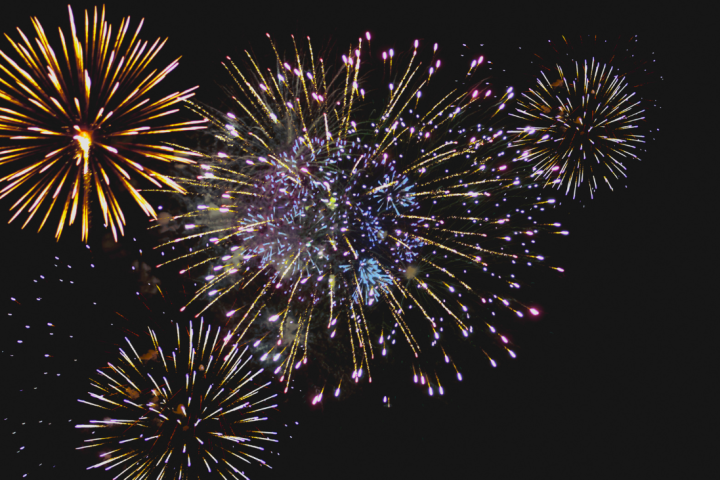 fireworks over Lake Dora with Rusty Anchor Boat Tours